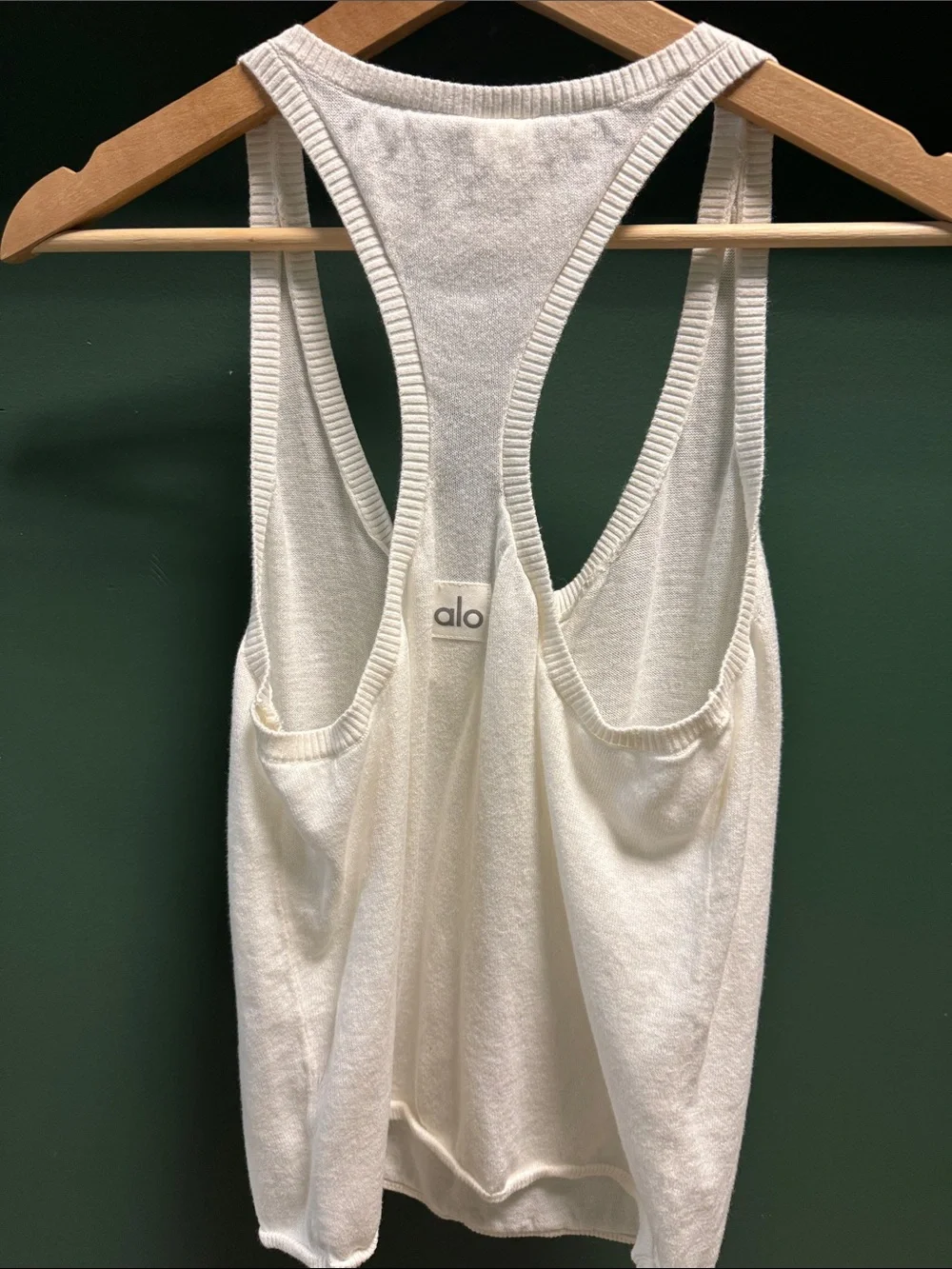 Alo Supernatural Sweater Henley Tank - Ivory - Size Small